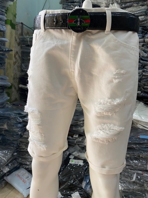 Quần short jean nam XuBi phong cách cá tính