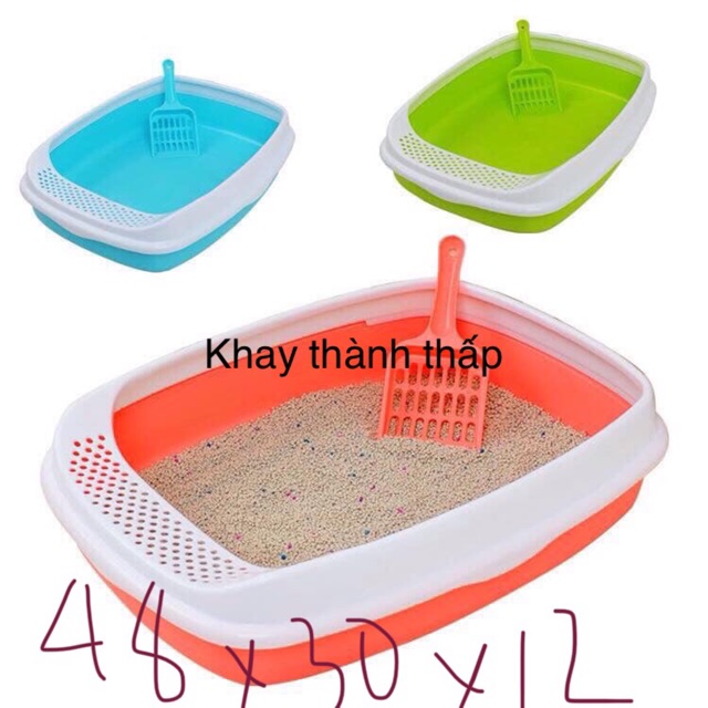 [Mã PET50K giảm Giảm 10% - Tối đa 50K đơn từ 250K] Khay vệ sinh thành cao cho mèo-khay tai mèo chiêmbao12