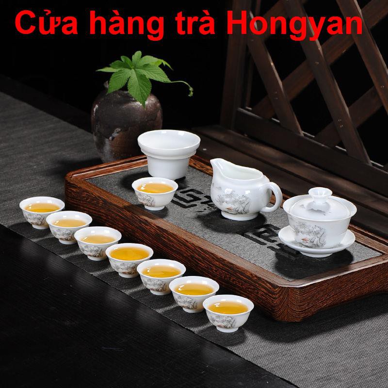Vần cổBộ ấm pha trà Kung Fu Gốm sứ gia dụng Cao trắng Ưu đãi đặc biệt cho bát