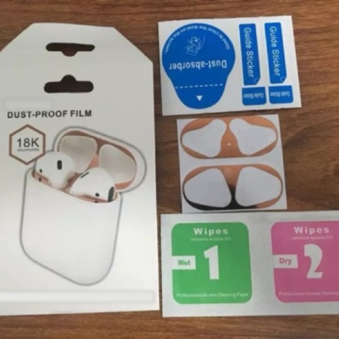 Miếng dán chống bụi cho dock sạc tai nghe không dây AIR 1,2 không dùng keo dán