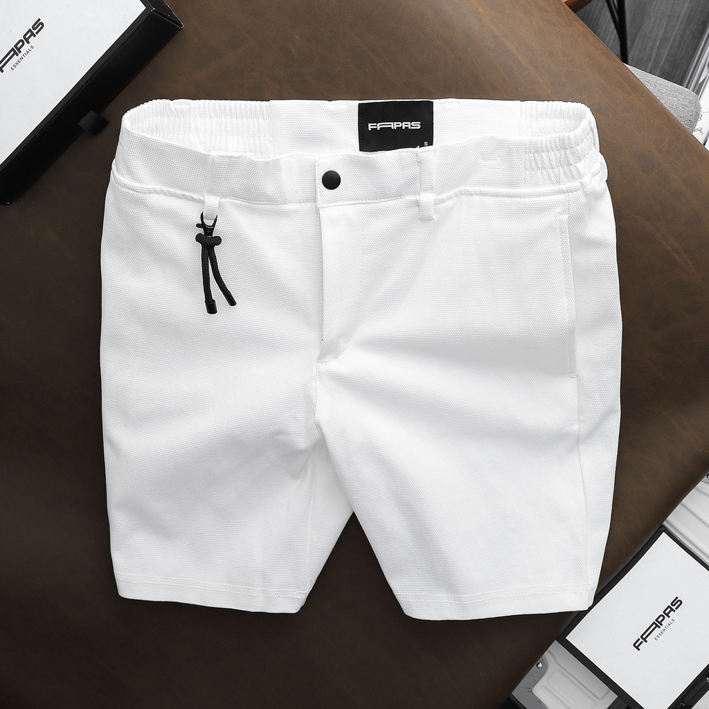 Quần Shorts Nam Dakota Kèm Phụ Kiện Treo Mẫu Basic Lịch Lãm Chất Liệu Pique Form Slimfit Tôn Dáng - FAPAS