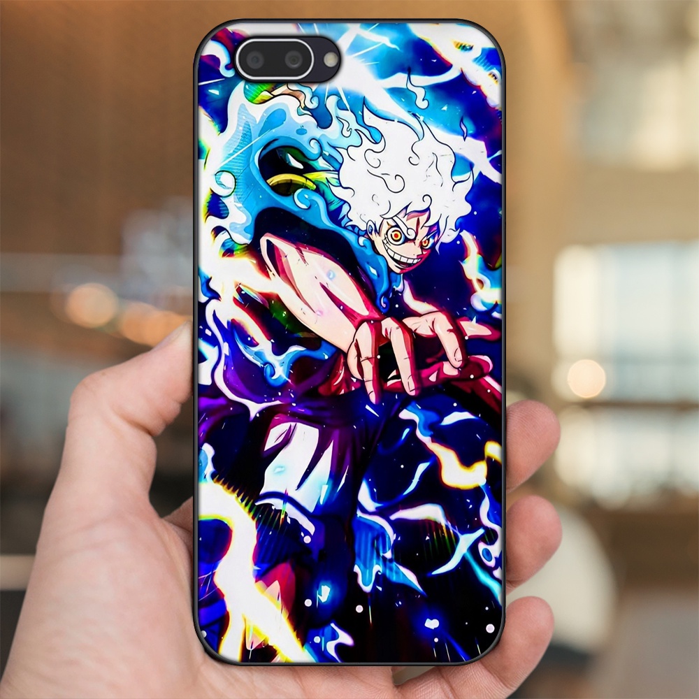 Ốp lưng Oppo A3S viền đen in hình Luffy One Piece