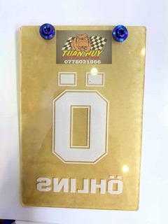 2 ốc titan gr5 + mica che phuộc Ohlins