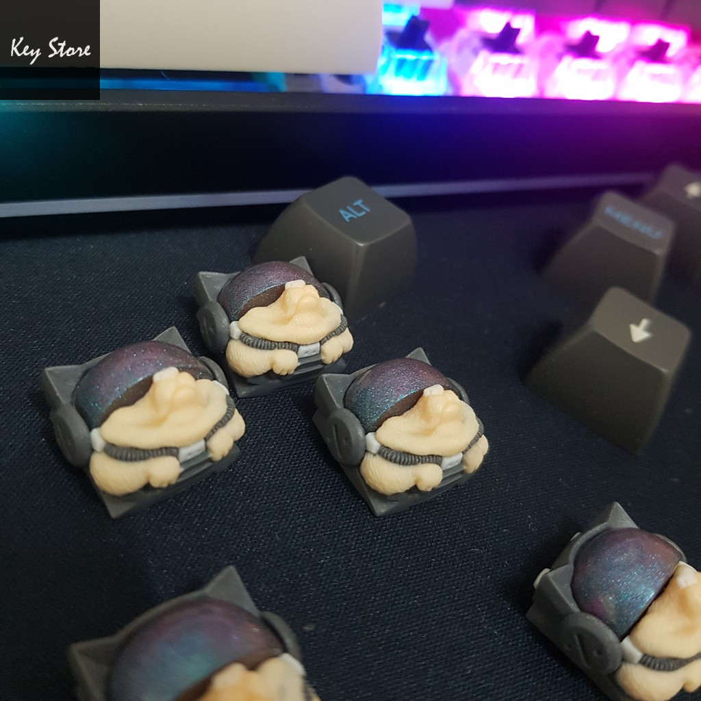 Nút bàn phím cơ artisan keycap sirius màu xám olivia