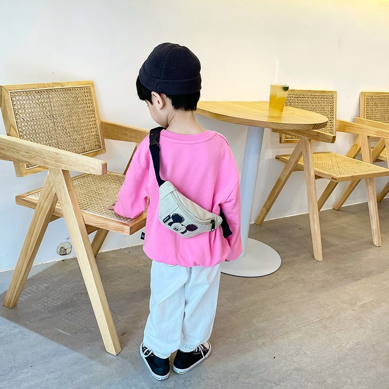 Túi Đeo Chéo Họa Tiết Hoạt Hình Phong Cách Hàn Quốc Cho Bé Gái