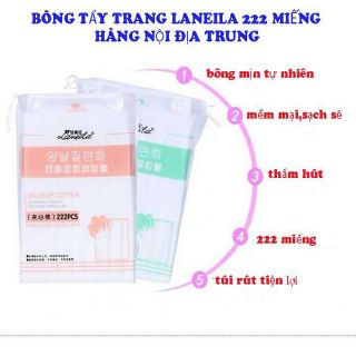 (Rẻ Vô Địch) Bông Tẩy Trang Laneila 222 Miếng