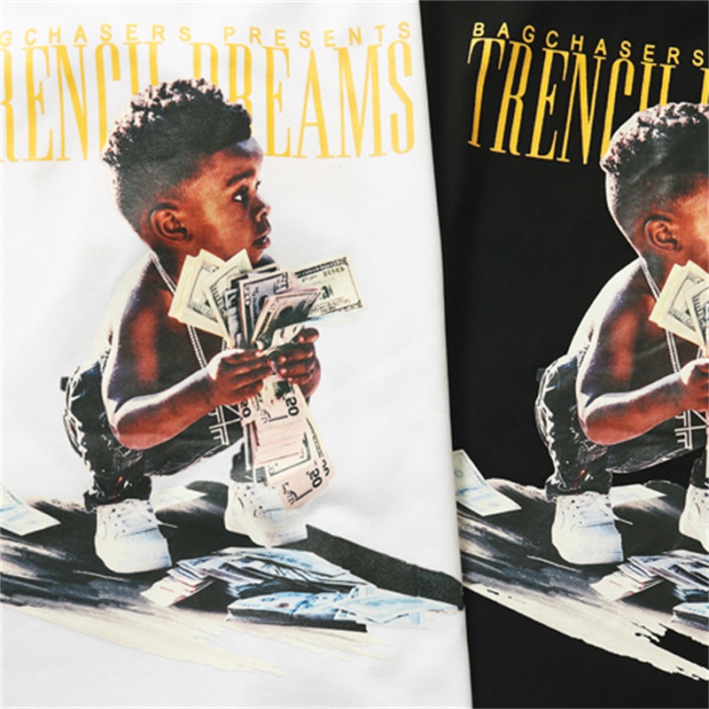 Áo Thun Ngắn Tay Dáng Rộng In Hình Thời Trang Cá Tính