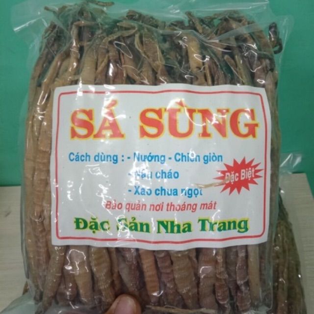 Sá Sùng Khô Nấu Phở Con Lớn 500gr Siêu Ngon Ngọt - Sạch Cát - Size Lớn