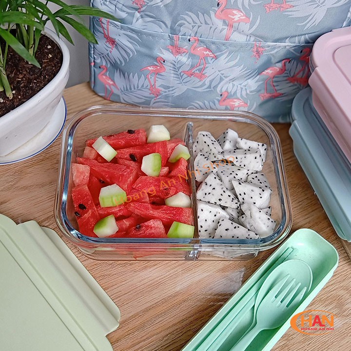 [BÁN LẺ - GHÉP THÀNH BỘ] Hộp cơm văn phòng có chia ngăn - Túi đựng giữ nhiệt - Bộ muổng đũa | BigBuy360 - bigbuy360.vn