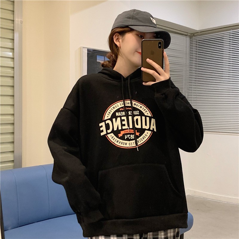 Áo nỉ Hoodie AUDIENCE có mũ dáng Unisex phong cách Ulzzang