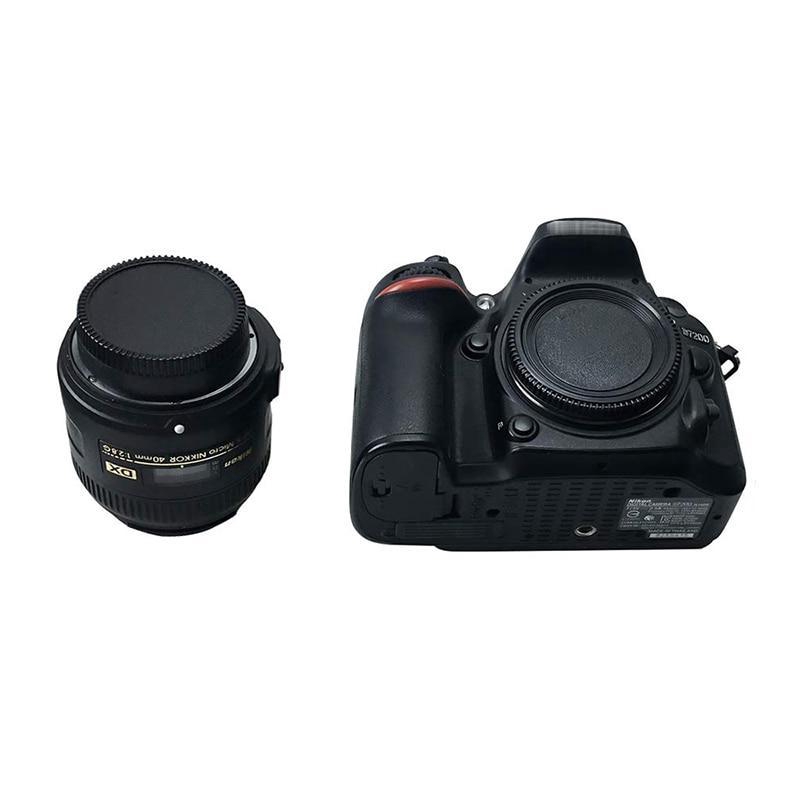 Nắp Che Ống Kính 2 Trong 1 + Nắp Đậy Camera Cho Nikon D3400 D3300 D3100 D5500 D5300 D7200 D7100 D750 D500 D40