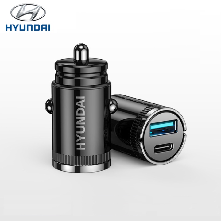 Tẩu sạc nhanh ô tô tích hợp 2 cổng USB và Type-C PD+QC3.0 Hyundai C13 - Hàng Chính Hãng (Bảo hành 12 tháng)