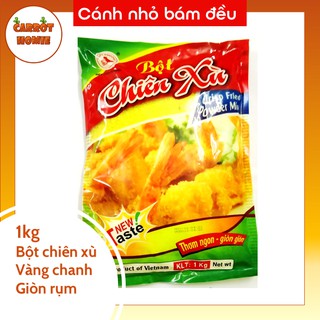 Bột chiên xù vàng chanh 1kg gói lớn thơm ngon làm bánh gà, chiên tôm