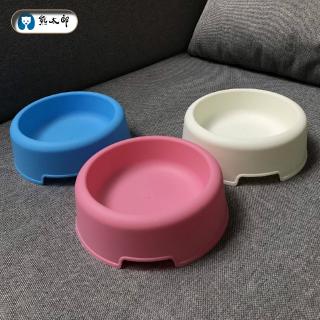 ❤❤kumataro❤❤tô đựng thức ăn cho thú cưng hình tròn bằng nhựa siêu nhẹ màu trắng/xanh dương