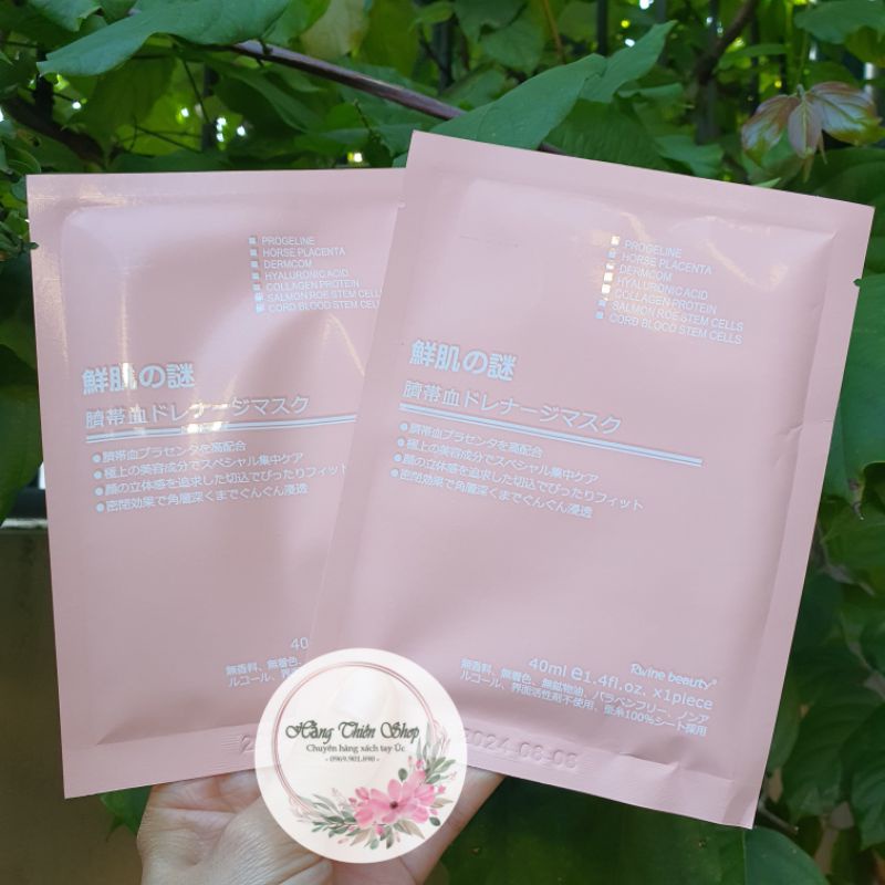 Mặt Nạ Nhau Thai Cừu Rwine Beauty Cuống Rốn Tế Bào Gốc Nhật Bản (1 miếng)