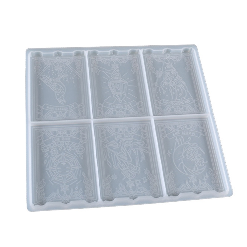 Set 6 Tấm / 24 Tấm Thẻ Taluo Bằng Nhựa Resin Làm Móc Khóa / Trang Sức