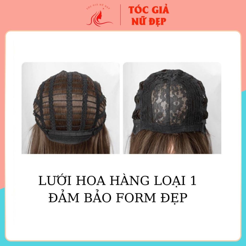 Tóc giả nữ nguyên đầu xoăn 2 mái bay, 2201