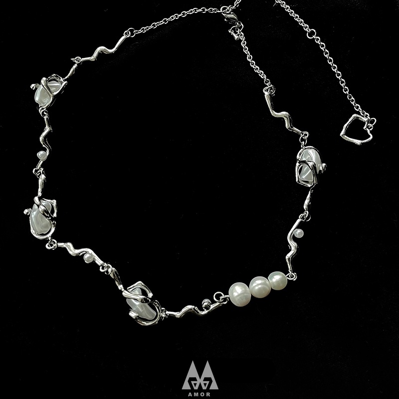 Vòng cổ Ngọc Trai Phong Cách Baroque Cá Tính Thời Trang Mùa Hè Cho Nữ