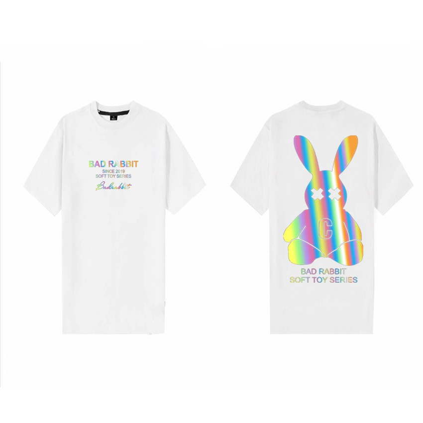 Áo thun phản quang 7 màu THỎ BADDY - form tay lỡ Unisex