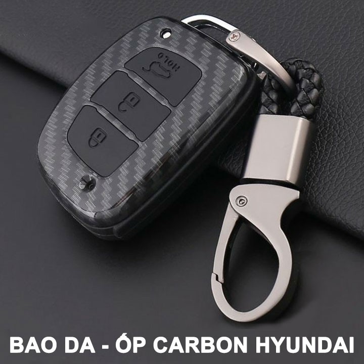 Bao da chìa khóa cao cấp cho xe Hyundai i10 Tucson Elantra tặng kèm móc treo quần