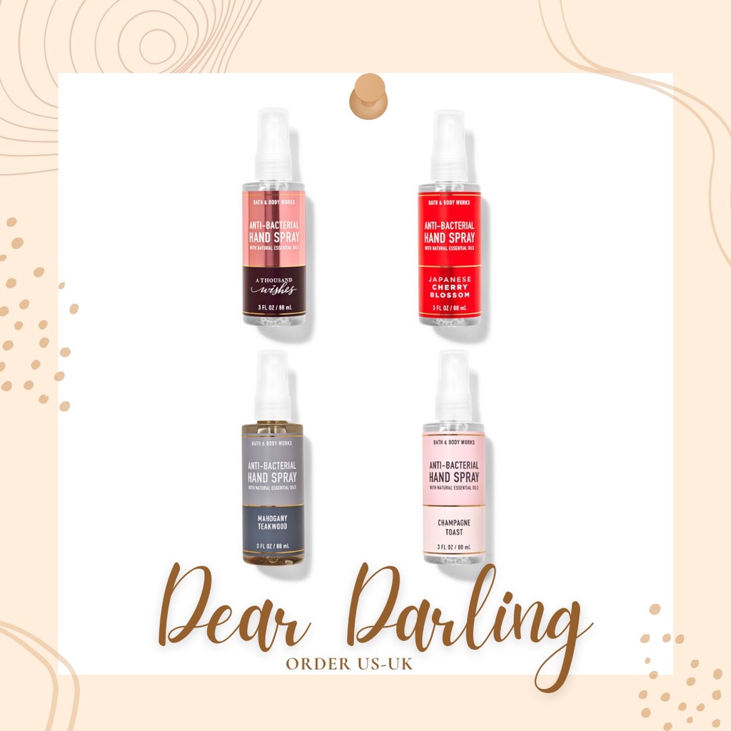- XỊT SÁT KHUẨN TAY THƯƠNG HIỆU BATH AND BODY WORK 88ML