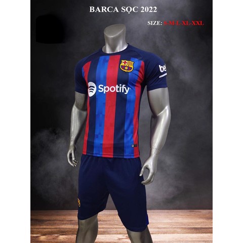 Quần áo Bóng đá Barcelona sọc đỏ xanh 2022 2023