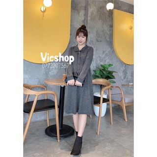 (Sỉ, lẻ) VÁY BẦU CỔ BUỘC NƠ MVB081