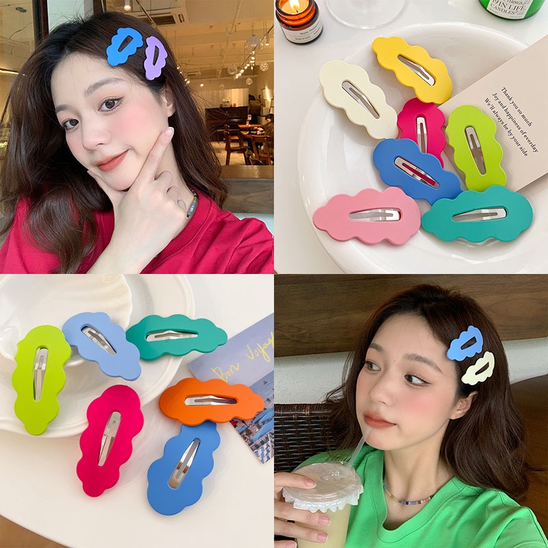 Kẹp Tóc Mái Màu Sắc Kẹo Ngọt Phong Cách Hàn Quốc Tối Giản