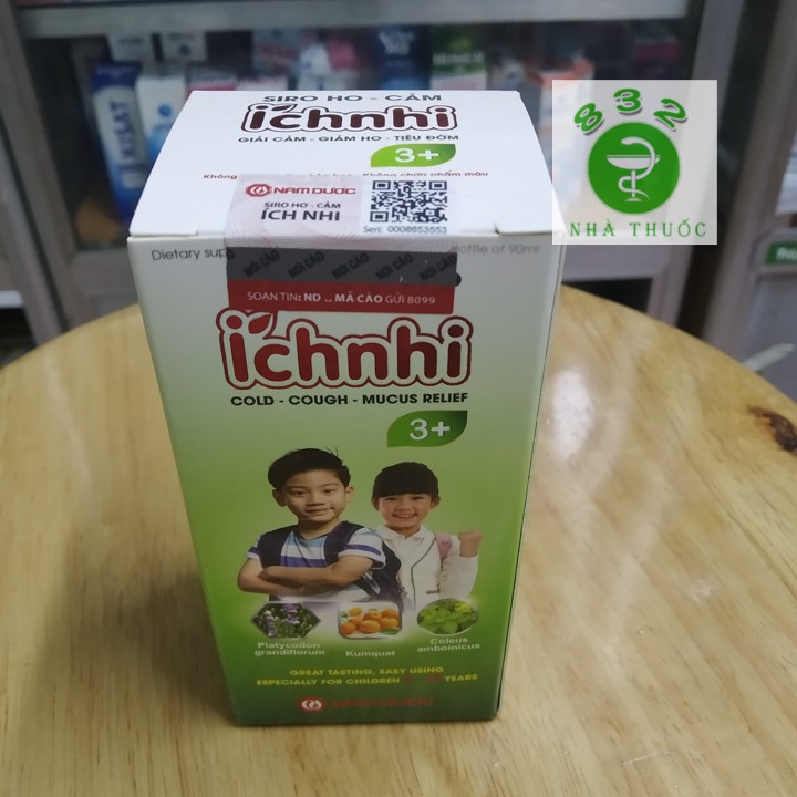 Siro Ho Cảm Ích Nhi  chai 90ml - GIÚP GIẢI CẢM – GIẢM HO – TIÊU ĐỜM