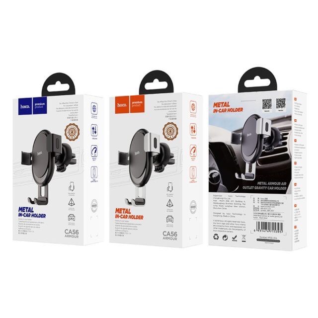 Giá đỡ điện thoại ô tô, xe hơi gắn khe gió, kẹp điện thoại chống rung Hoco CA56 | BigBuy360 - bigbuy360.vn