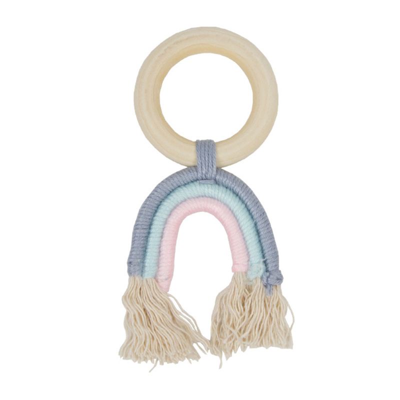 Haha Đồ Chơi Vòng Macrame Hữu Cơ Bằng Cotton Tự Nhiên Cho Bé Mọc Răng