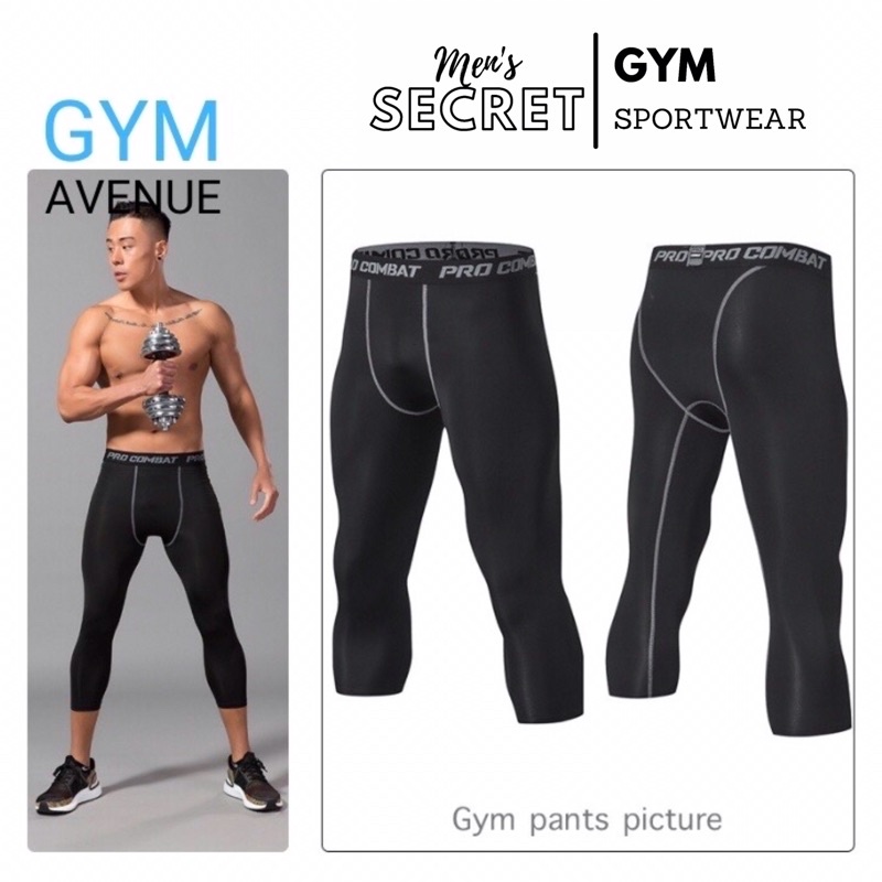 Quần Legging giữ nhiệt nam lửng 3/4 Pro Combat MEN'S SECRET