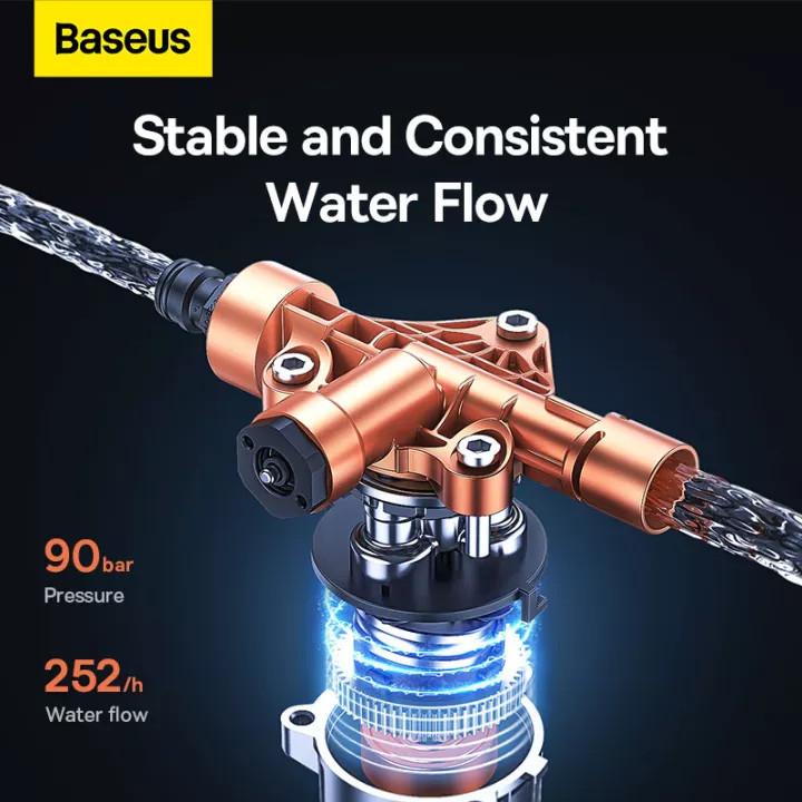 Máy xịt rửa xe tăng áp Baseus F0 Car Pressure Washer 1000w 26000RPM 90Bar