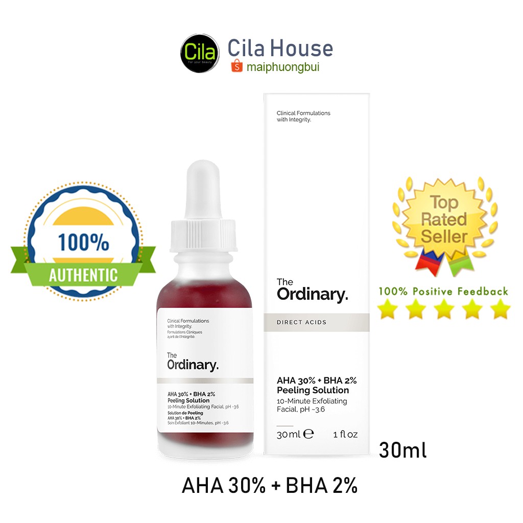 Serum The Ordinary AHA 30% + BHA 2% Peeling solution - Cila House