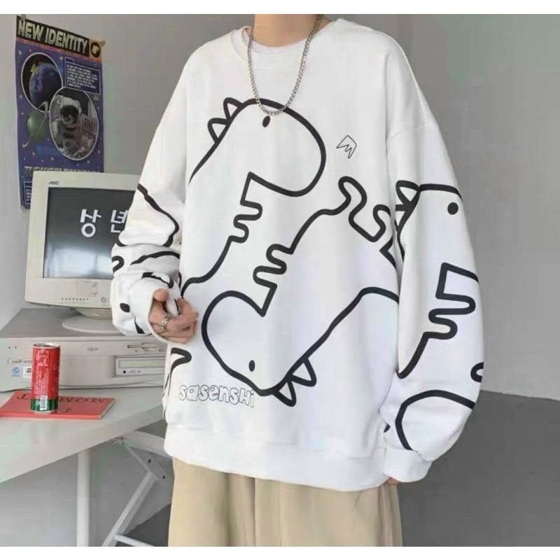 Sweater nỉ ngoại tay phồng khủng long 73k | BigBuy360 - bigbuy360.vn