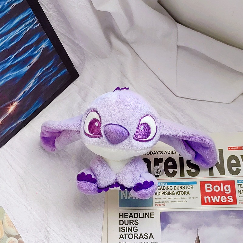 DISNEY Búp Bê Stitch Nhồi Bông 14cm Mềm Mại Đáng Yêu Trang Trí Túi Xách / Móc Khóa Xe Hơi