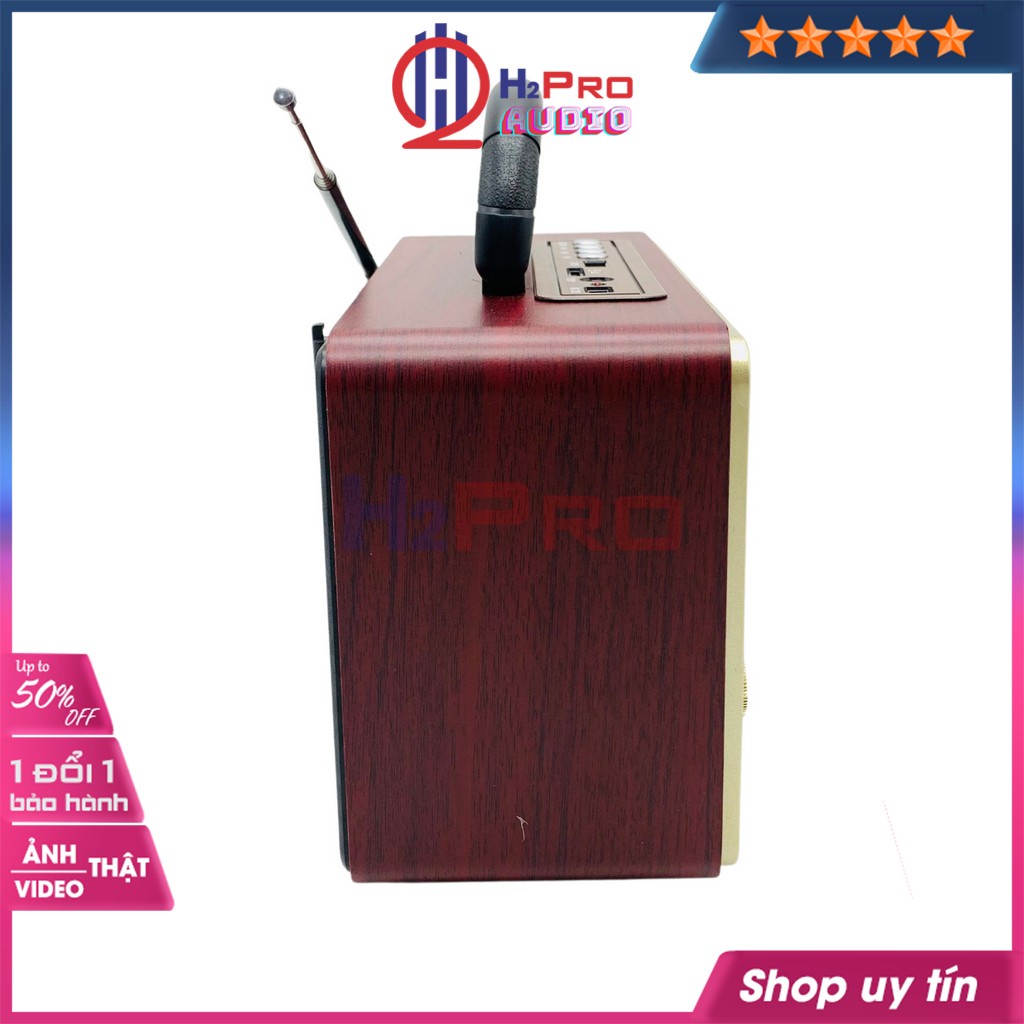 Đài radio cho người già, đài radio FM cổ điển Meier M-110BT FM/AM/SW,nghe nhạc MP3 loa Bluetooth/USB/Thẻ nhớ-H2pro Tech