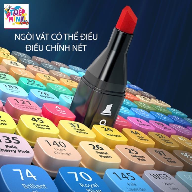Bút Marker Túi Vải Chuyên Nghiệp 48 Cây Bút Màu Dạ Họa Cụ Vẽ Tranh Cao Cấp - BỐ KHỦNG LONG