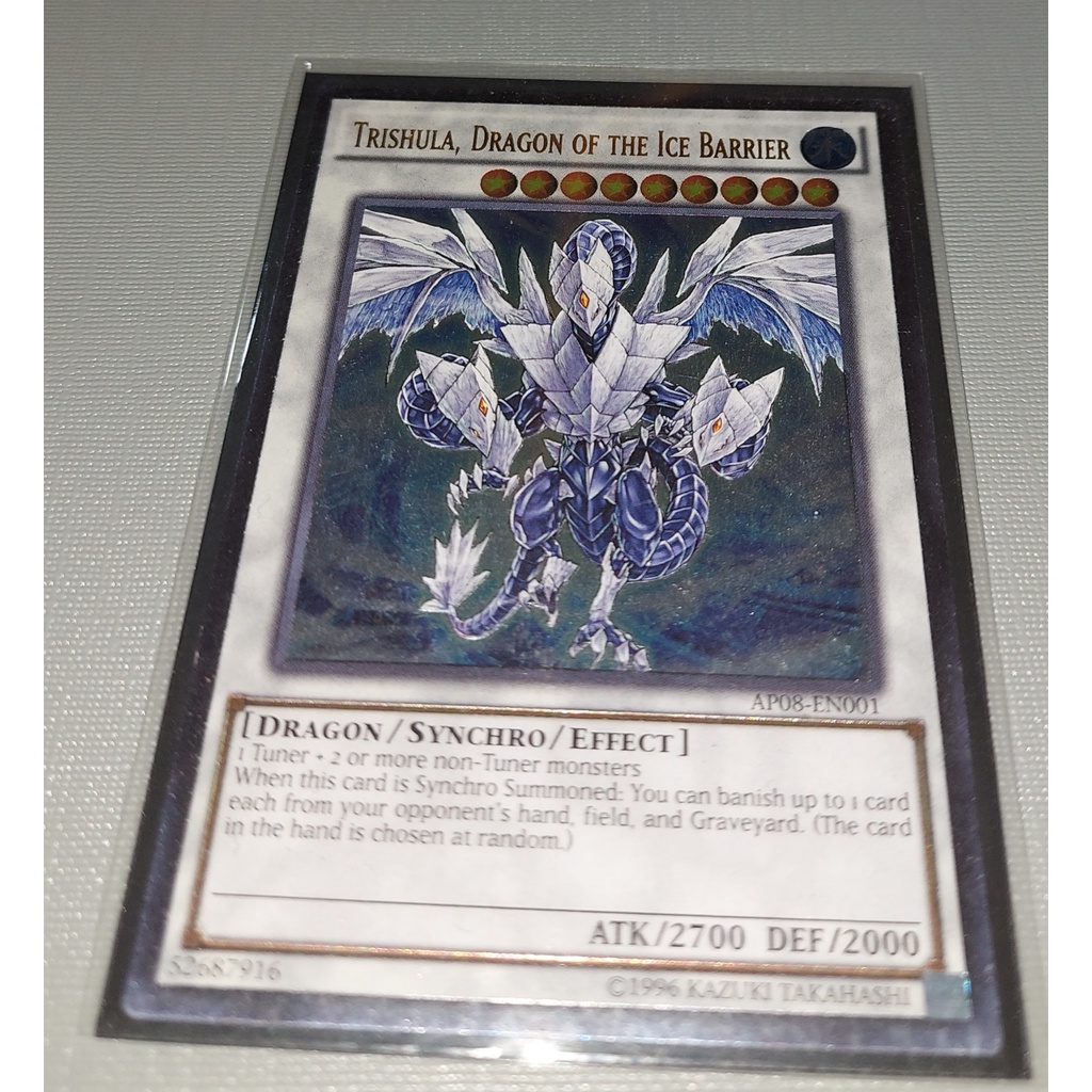 Thẻ Bài Yugioh Tiếng Anh mã giải: Trishula, Dragon of the Ice Barrier - Ultimate rare AP08-EN001