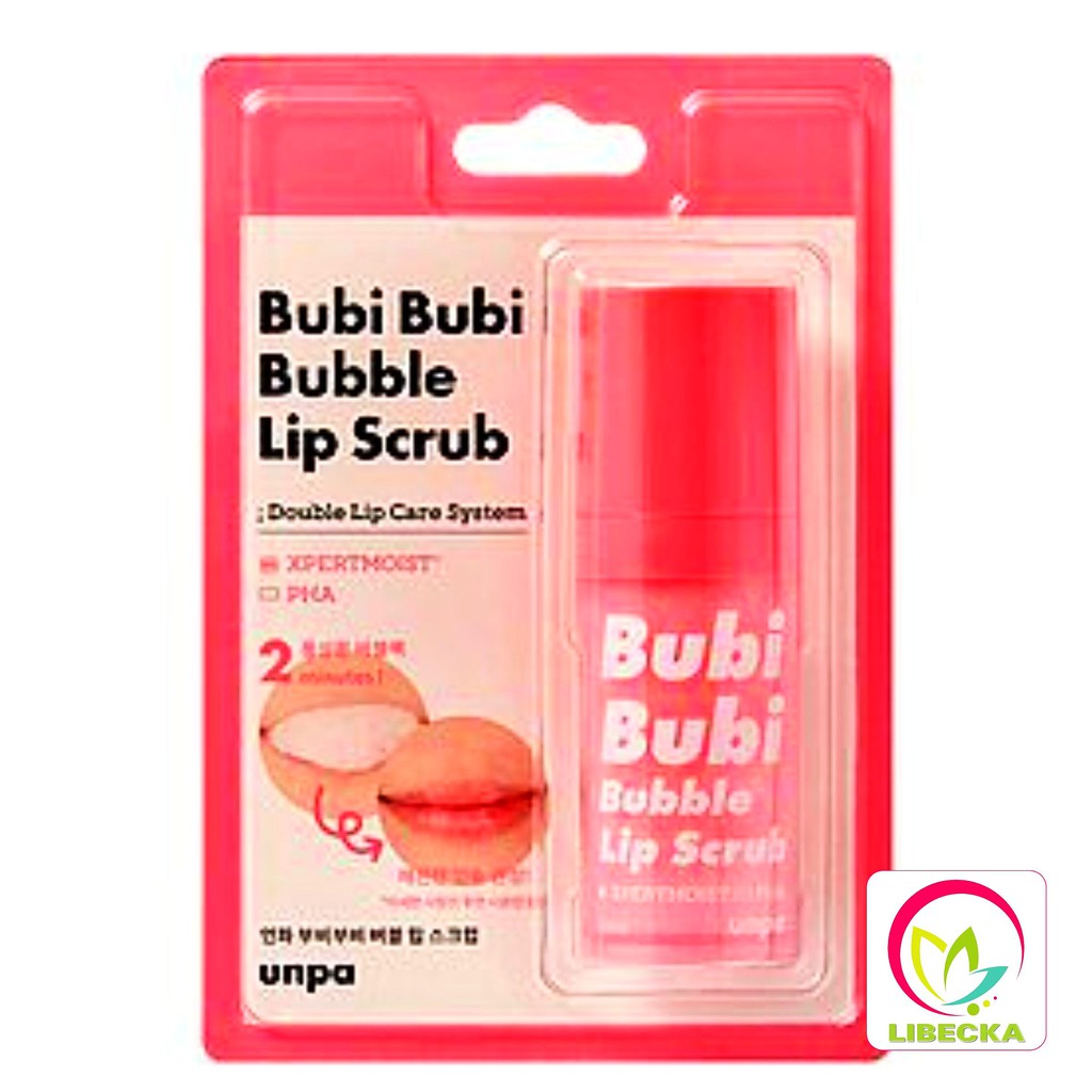 BGF GEL Tẩy tế bào da chết sủi bọt cho môi Unpa Bubi Bubi Bubble Lip Scrub tăng cường dưỡng ẩm LIBECKA HÀNG AIR TTB01