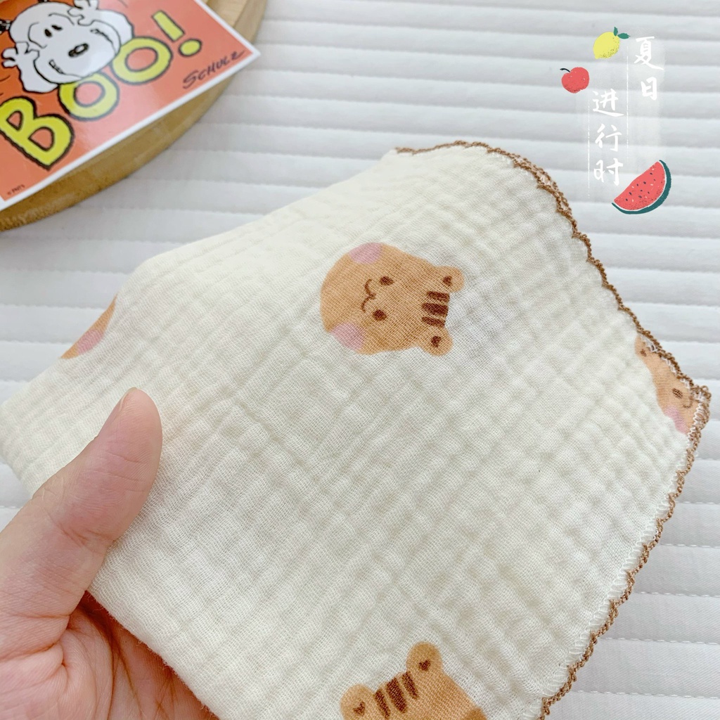 Khăn sữa Bunny vải xô Muslin cao cấp họa tiết xinh xắn cho bé