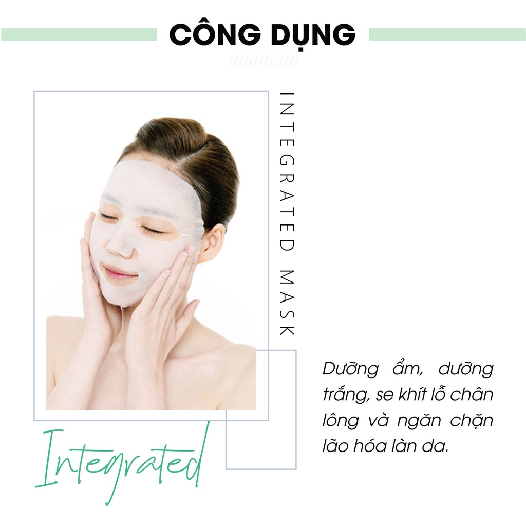 Combo 5 miếng mặt nạ dưỡng trắng da và ngăn ngừa lão hoá chiết xuất hoa hồng đá Truesky Integrated Mask 25g