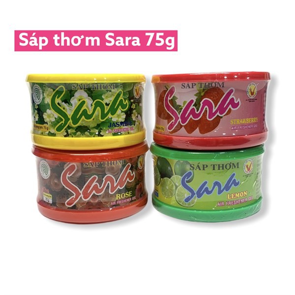  SÁP THƠM SARA 75G (CHANH, HOA HỒNG, LÀI, DÂU)