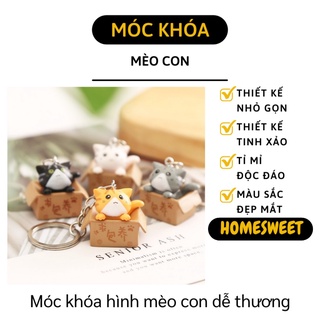 [Có Sẵn] Móc Khóa Mèo - Móc Khóa Hình Mèo Con Bỏ Trong Hộp Trang Trí Túi Xách, Balo 9410
