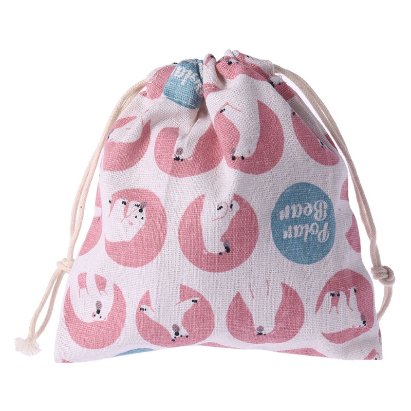 Túi Tote Dây Rút Chất Liệu Cotton Lanh Đựng Đồ Lót / Đồ Chơi