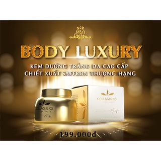 Sale- Kem dưỡng trắng da Body Collagen X3 Luxury - Da