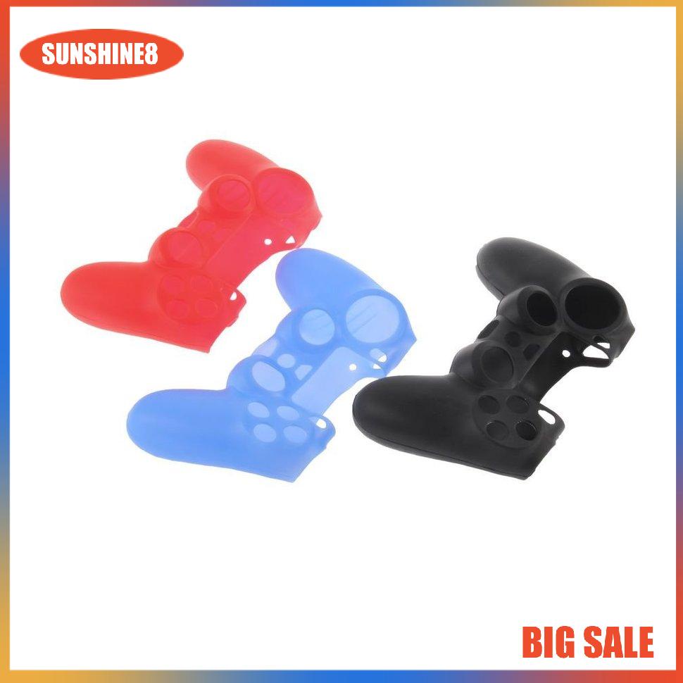 【SUN】Silicone Rubber Case Skin Cover For PS4 Controller Grip Handle Console