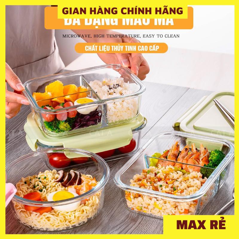 HỘP CƠM THỦY TINH GIỮ NHIỆT  CHIA NHIỀU NGĂN VĂN PHÒNG!