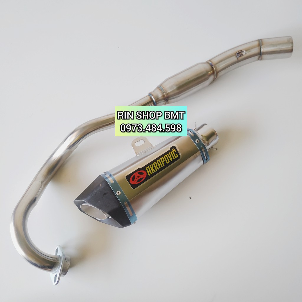 Pô Akrapovic độ Exciter 150 cổ bầu