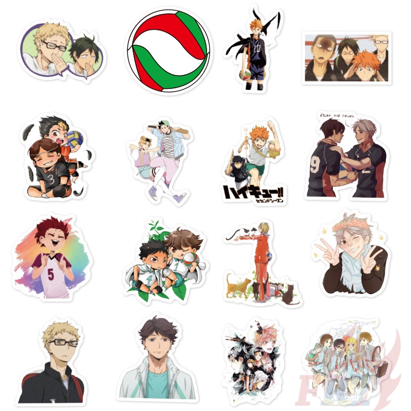 ❉ Haikyuu!! - Series 02 Anime Shoyo Hinata Tobio Kageyama Kei Tsukishima Yu Nishinoya Kozume Kenma Stickers ❉ 50Pcs/Set DIY Fashion Doodle Decals Stickers